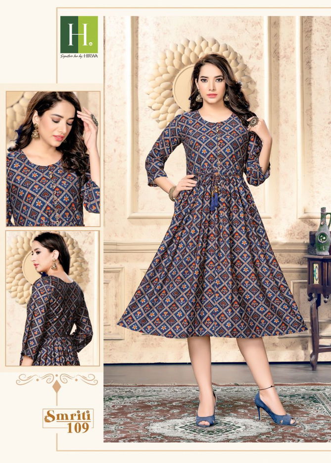 Hirwa Smriti  Ethnic Wear Wholesale Kurti Collection 